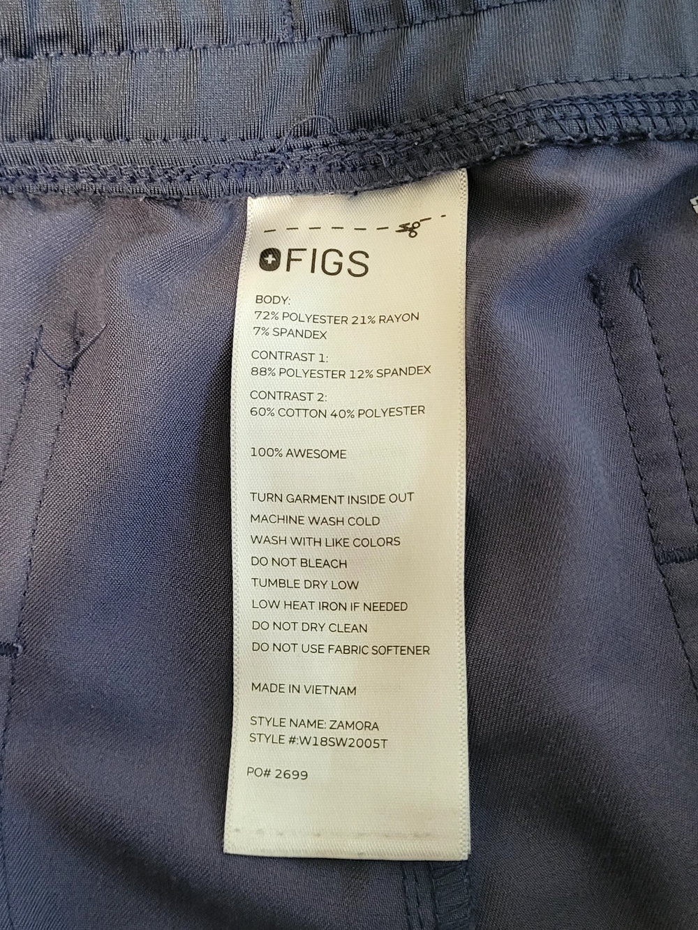 Figs, Space Navy, Zamora Jogger Scrub Pants, Medium Tall - Picture 4 of 12